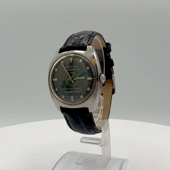Vintage 33mm Croton Marshall University Men's Mechanical Wristwatch AS 1809 - Picture 1 of 5